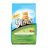 9 Lives&nbsp;Indoor Complete&nbsp;dry cat food made with real salmon & chicken Full-Size Picture
